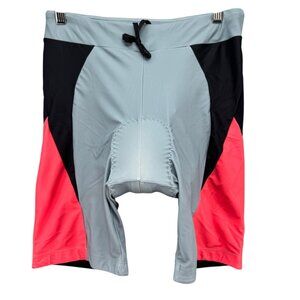 Beroy Padded Cycling Shorts Womens Grey Black Coral Compression 6" Size XL